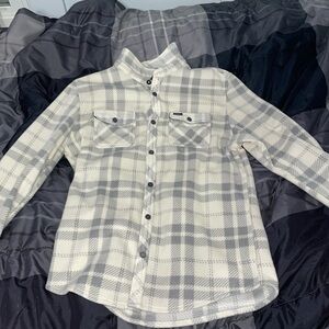 XL Long sleeve O’neill sweater, white & grey plaid